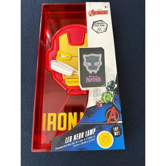 Marvel Avengers Iron Man Neon LED Lamp Table Decor NIB Idea Nuova - Picture 1 of 8